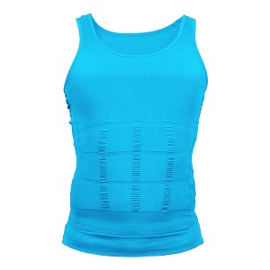 Unique Bargains Men Body Slimming Tummy Shaper Underwear Stretch Shapewear Waist Girdle Shirt Nylon - 1 of 4