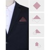 INSPIRE CHIC Men's Feather Pattern Pocket Square with Embroidered Edge - 3 of 4