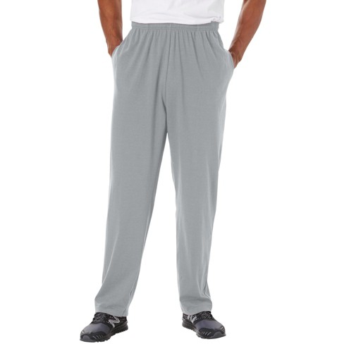 KingSize Men's Big & Tall Lightweight Jersey Open Bottom Sweatpants - Tall  - XL, Heather Gunmetal Gray