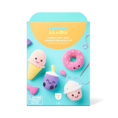 4ct Food Characters Crochet Craft Kit - Mondo Llama™