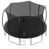 Jump Into Fun 14FT Trampoline With Fence,360-Degree Safety Net,Double-side color pad,Ladder,Curved Fence Pole Built To Last For Kids And Adults - 3 of 4