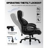 Big and Tall Office Chair with PU Leather Lumbar Support Spring Cushion for Heavy People 600LBS -3irtyhousy - 3 of 4