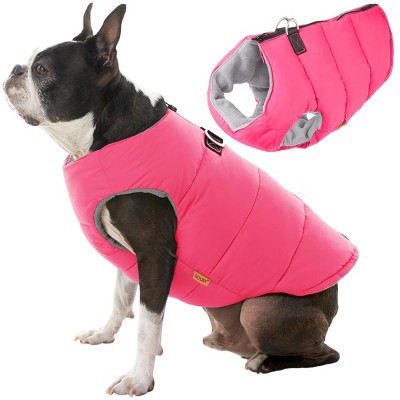 Gooby Padded Vest Dog Jacket Solid Pink, Small