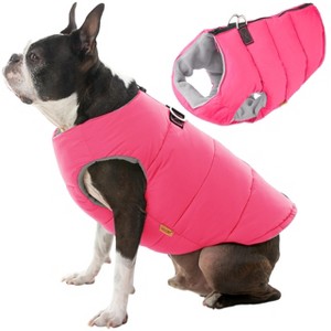 Gooby Padded Vest Dog Jacket Solid Pink, Small - 1 of 1