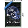Trends International NFL Seattle Seahawks - Neon Helmet 23 Framed Wall Poster Prints - 3 of 4