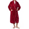 PAVILIA Mens Robe, Soft Bathrobe for Men, Fleece Warm Long Plush Microfiber Shawl Collar Pocket, Bath Shower Spa - 2 of 4