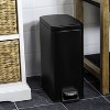 LunaLulinlk 1.6 gal., Rectangular Soft Close Premium Pedal Waste Bin Step On Trash Can, Matte Black - 4 of 4