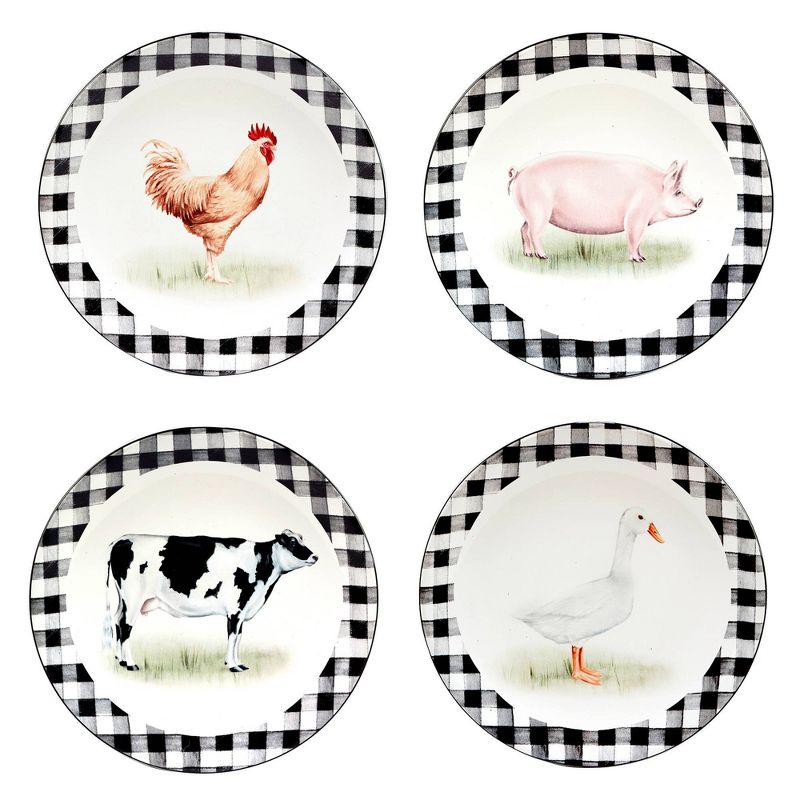 Set of 4 On the Farm Salad Plates - Certified International, 1 of 8