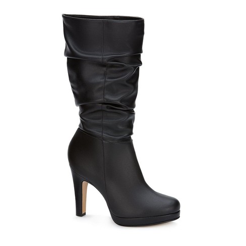 Andrea High Heel Tall Slouch Boots 35099 Black 5 Target