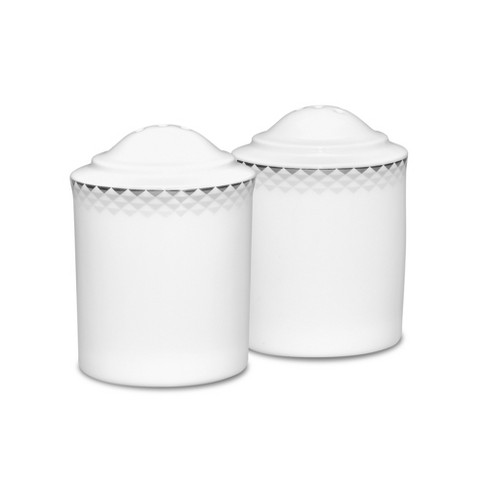 Gibson Our Table Simply White Porcelain 2.4 Inch Salt And Pepper Shakers :  Target