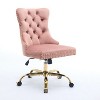 NicBex Adjustable Office Chair with Wheels and Lumbar Support,Armlees Velvet Upholstered Desk Chair for Adult, Student - 4 of 4
