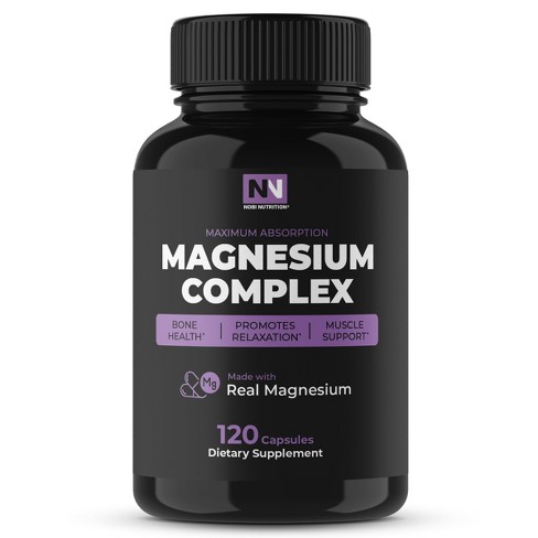 Magnesium Complex Capsules, Magnesium Oxide, Magnesium Citrate, Nobi  Nutrition, 120ct : Target