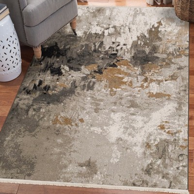 Luxe Weavers Arman Abstract Ivory Area Rug
