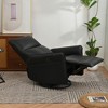 CENGHU Leather Rocking Recliner Chair, 360� Swivel Nursery Rocking Chair, Modern Glider Chair, Single Sofa Chair for Bedroom, Living Room - 4 of 4