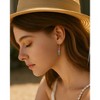 Molenia 925 Sterling Silver Drop Earrings for Women, Dangling Earrings Radiant with 5A CZ, Elegant Lightweight Minimalist Jewelry - 2 of 4
