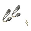 Unique Bargains Curtain Holdbacks Teardrop Hooks Zinc Alloy 2.56"x0.87" 1 Pair - 4 of 4