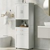 Tall Bathroom Storage Cabinet, Toilet Paper Towels Storage Cabinet, Free Standing Bathroom Organizer, With Tilting Laundry Basket - 2 of 4