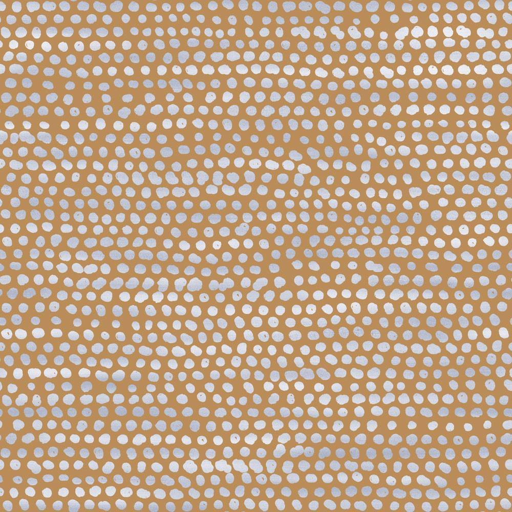 Photos - Wallpaper Tempaper & Co Moire Dots Removable Peel and Stick , Toasted Turme