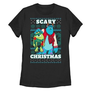 Women's Disney Monsters Inc. Mike and Sully Scary Christmas T-Shirt - 1 of 4