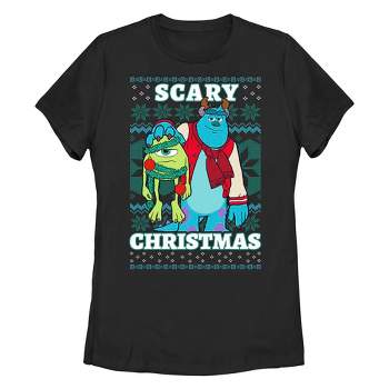 Women's Disney Monsters Inc. Mike and Sully Scary Christmas T-Shirt