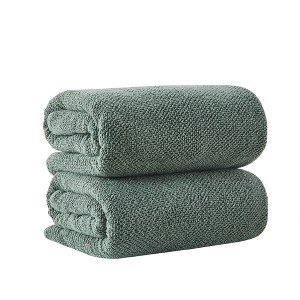 Cotton Quick Dry Textured Bath Towel - Great Bay Home - 1 of 4