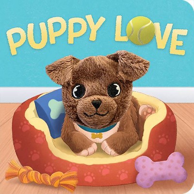 Puppy Love - (Children's Interactive Finger Puppet Board Book) by  Brick Puffinton (Board Book)