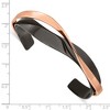 Chisel Stainless Steel Polished Black and Rose IP-plated Layered and Twisted Cuff Bangle - 2 of 3