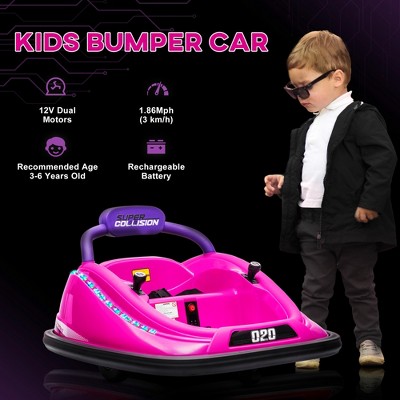 Pink 12V Electric Kids Bumper Car with Remote Control
