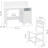Study Desk for Kids with Hutch, Storage Cabinet, Wooden Children Study Writing Table,Computer Workstation for Kids Bedroom & Study Room - 2 of 4