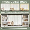 TIRAMISUBEST 61.5" Farmhouse Vanity Set with LED Mirror & Stool - 5 Drawers, 4 Cabinets, Glass Top Dressing Table for Bedroom - 3 of 4