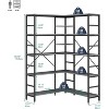ODK Industrial Corner Bookshelf, 5-Tier L-Shaped Bookcase with Shelves, Heavy Duty Wooden Storage Display Shelf, Large Shelving Unit for Home Office - 2 of 4