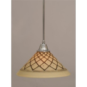 Toltec Lighting Any 1 - Light Pendant in  Chrome with 16" Chocolate Icing Shade - 1 of 1