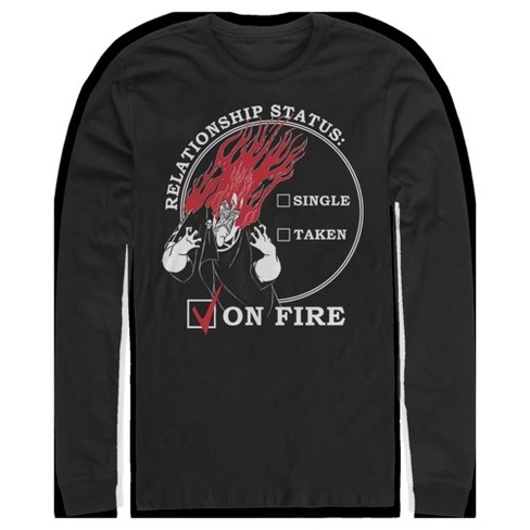 Men's Hercules Hades Valentine's Day Status, On Fire! Long Sleeve Shirt :  Target