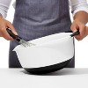  OXO Good Grips 3- Piece Plastic Mixing Bowl Set, 2500  ml,White/Black : Everything Else