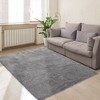 Area Rug Soft Fluffy Shage Area Rug for Living Room Black Shaggy Carpet Faux Fur Washable Rugs - 2 of 4