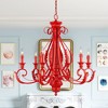 Livex Lighting Valencia 6 - Light Chandelier in  Shiny Red - 4 of 4