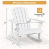 Tangkula Kid Adirondack Rocking Chair Outdoor Solid Wood Slatted seat Backrest - 4 of 4
