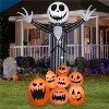 Gemmy Halloween Inflatable Jack Skellington with O' Lanterns, 9 ft Tall, Multi - 2 of 4