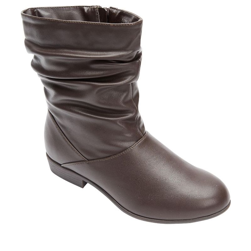 Comfortview Wide Width Madison Slouch Bootie Mid Calf Women's Winter Boots, 1 of 2