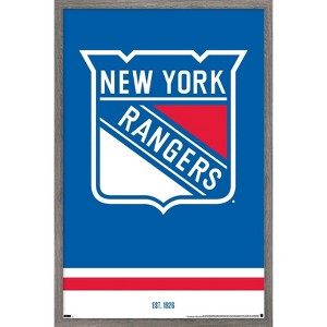 Trends International NHL New York Rangers - Logo 21 Framed Wall Poster Prints - 1 of 4