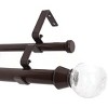 Urbanest Crackle Glass Manhattan 1-inch 5-8-inch Double Drapery Curtain Window Rod Set - 2 of 3