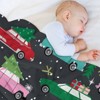 DSANE Christmas Cars With Tree Christmas Throw Blanket Soft Fleece Christmas Blanket Cozy Flannel Throw for Couch Bed - 4 of 4