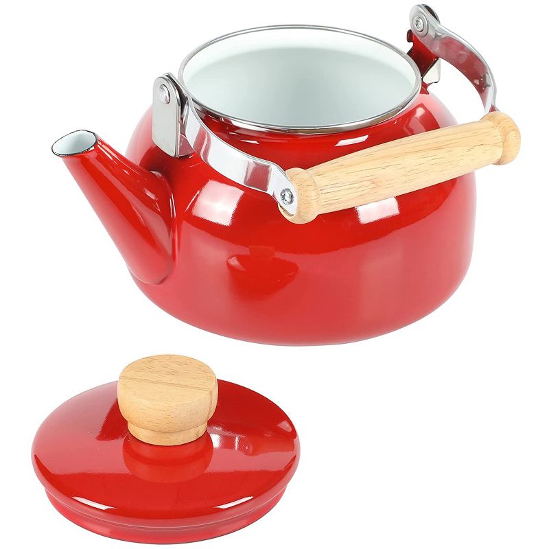 Mr. Coffee Quentin 1.5 Quart Tea Kettle With Fold Down Handle in Red, 2 of 6