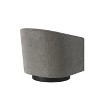 CAVINAS Swivel Accent Chair with Black Wooden Base and No-Sag Springs, Fabric Upholstered Lounge Chair for Living Room - 4 of 4