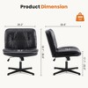 ALEXOUN Criss Cross Home Office Chair,Wide Seat,PU Leather Swivel Height Adjustable Comfy Computer Task Seat,for Home,Office - 3 of 4