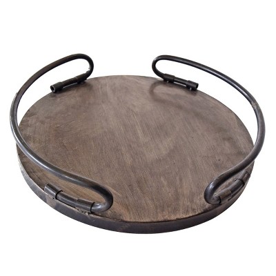 Round Metal Decorative Tray - Foreside Home & Garden