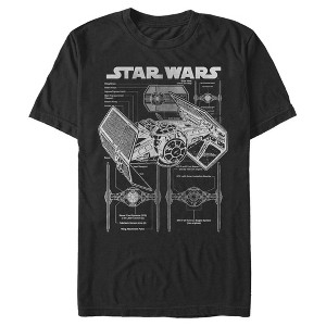 Men's Star Wars TIE Fighterprint T-Shirt - 1 of 4