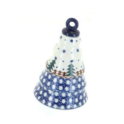 Blue Rose Polish Pottery Rustic Pines Christmas Tree Ornament