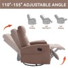 Manual Recliner Chair, 360° Swivel Rocker Recliner for Small Space, Fabric Glider Recliner Nursery Chair, Rocking Recliner Chair for Living Room - 4 of 4