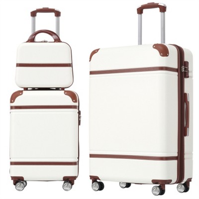 BEAFUP Hardshell Luggage Sets 3 Pieces 20"+28" Luggages and Cosmetic Case Spinner Suitcase with TSA Lock Lightweight